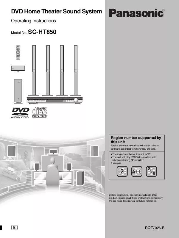 Mode d'emploi PANASONIC SC-HT800E