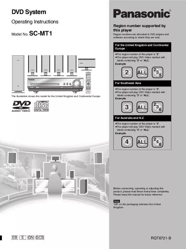 Mode d'emploi PANASONIC SC-MT1