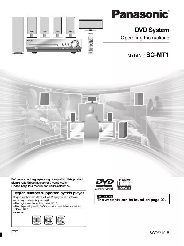 Mode d'emploi PANASONIC SC-MT1P