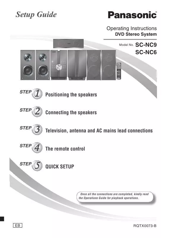 Mode d'emploi PANASONIC SC-NC6