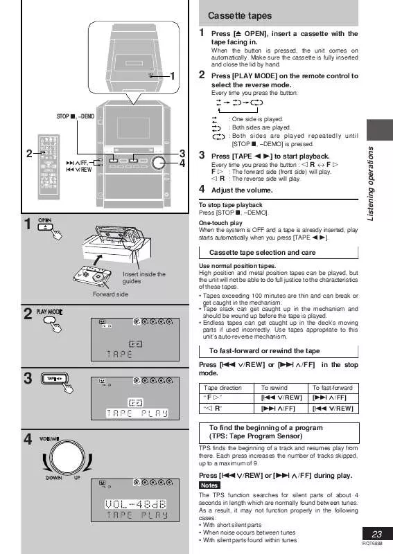 Mode d'emploi PANASONIC SC-PM28