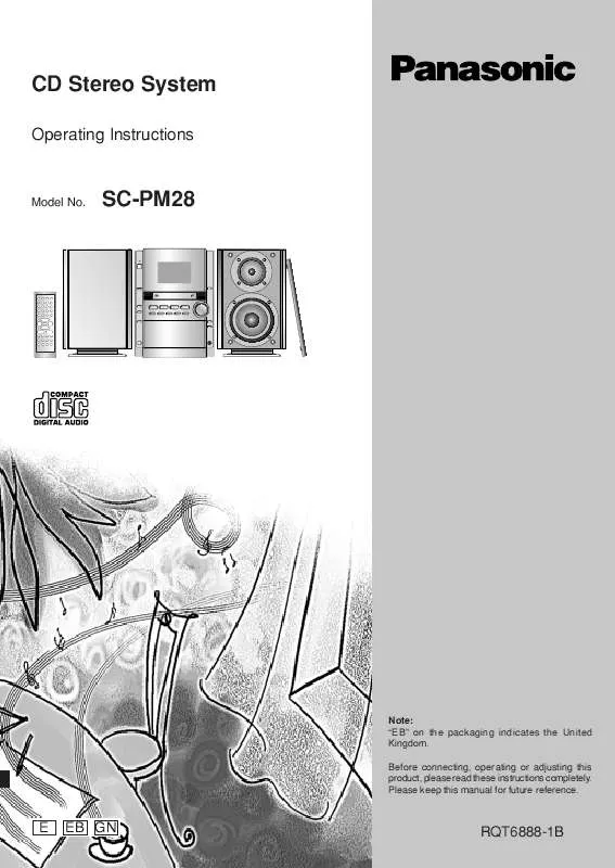 Mode d'emploi PANASONIC SC-PM28E