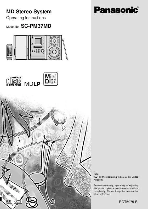 Mode d'emploi PANASONIC SC-PM37MD