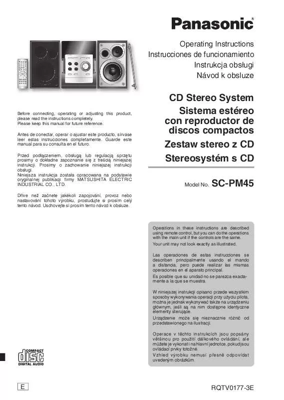 Mode d'emploi PANASONIC SC-PM45