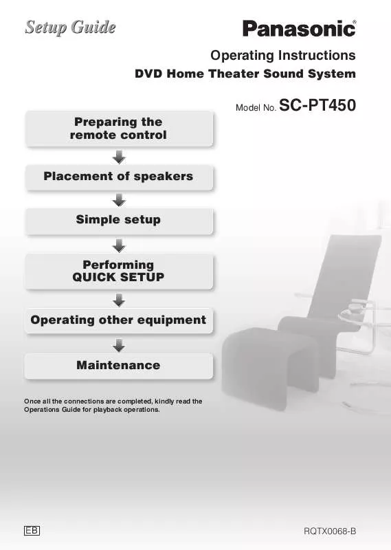 Mode d'emploi PANASONIC SC-PT450