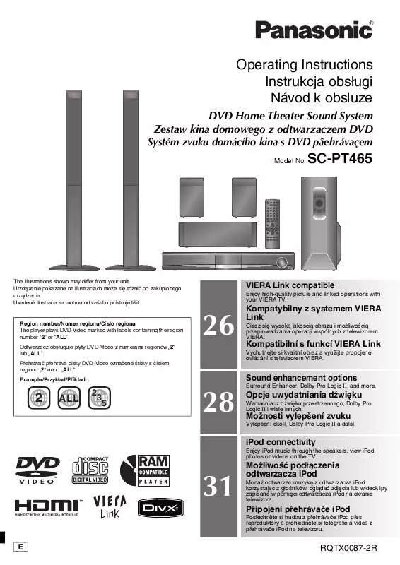 Mode d'emploi PANASONIC SC-PT465