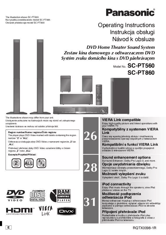 Mode d'emploi PANASONIC SC-PT560