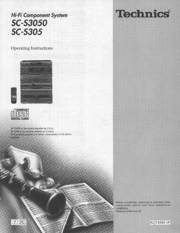 Mode d'emploi PANASONIC SC-S305