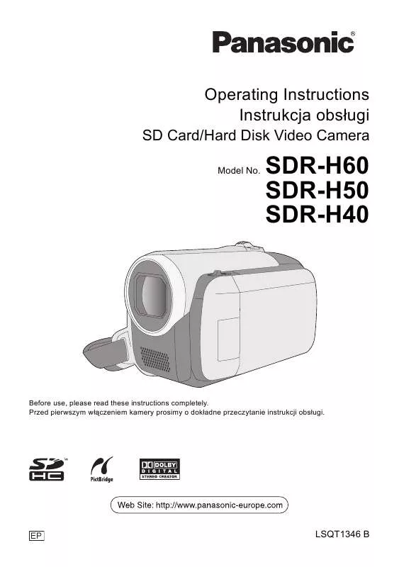 Mode d'emploi PANASONIC SDR-H40