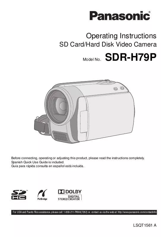 Mode d'emploi PANASONIC SD-RH79