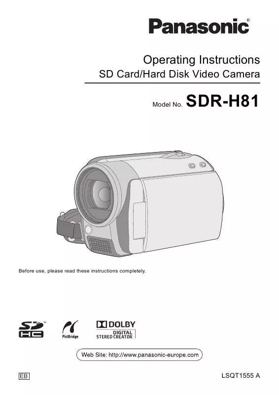 Mode d'emploi PANASONIC SD-RH81