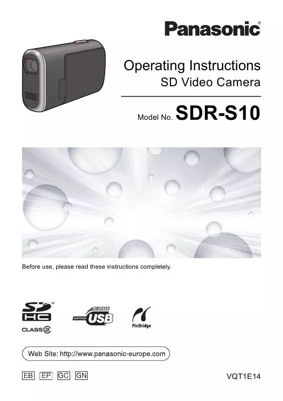 Mode d'emploi PANASONIC SDR-S10