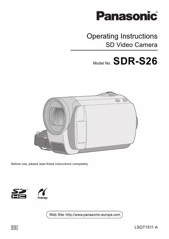 Mode d'emploi PANASONIC SD-RS26