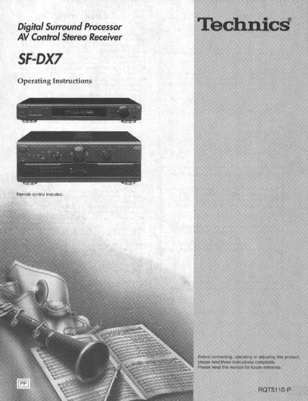 Mode d'emploi PANASONIC SFDX7