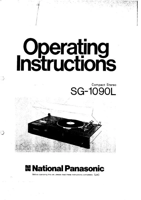 Mode d'emploi PANASONIC SG-1090