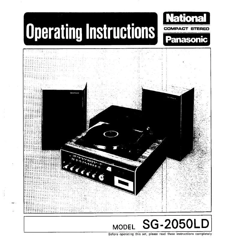 Mode d'emploi PANASONIC SG-2050