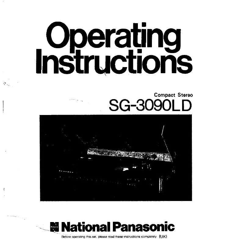 Mode d'emploi PANASONIC SG-3090