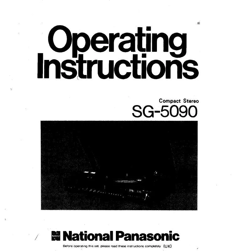 Mode d'emploi PANASONIC SG-5090