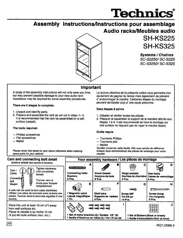 Mode d'emploi PANASONIC SH-KS225