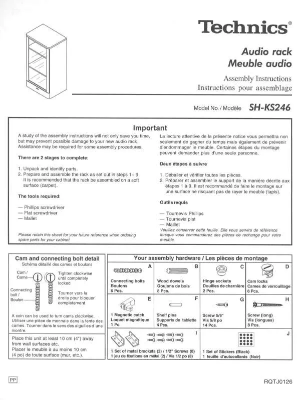 Mode d'emploi PANASONIC SH-KS246