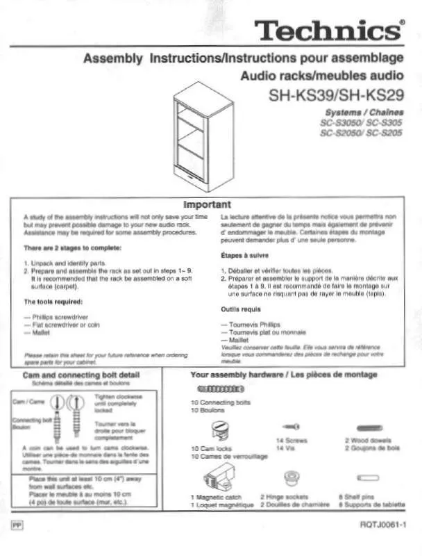 Mode d'emploi PANASONIC SH-KS29