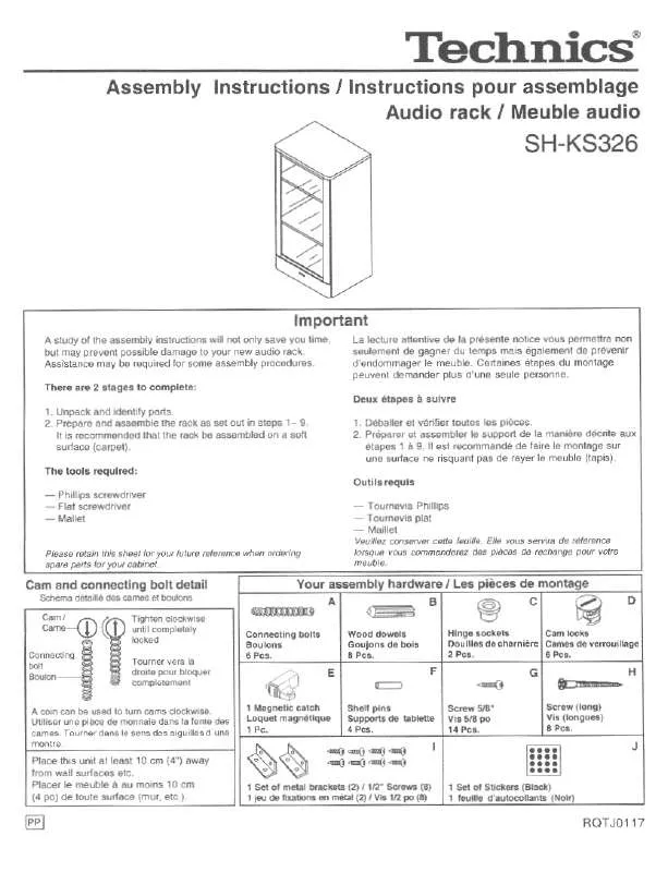 Mode d'emploi PANASONIC SH-KS326