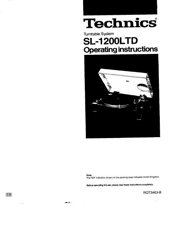 Mode d'emploi PANASONIC SL-1200LTD