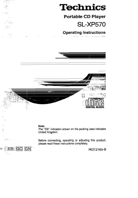 Mode d'emploi PANASONIC SL-XP570