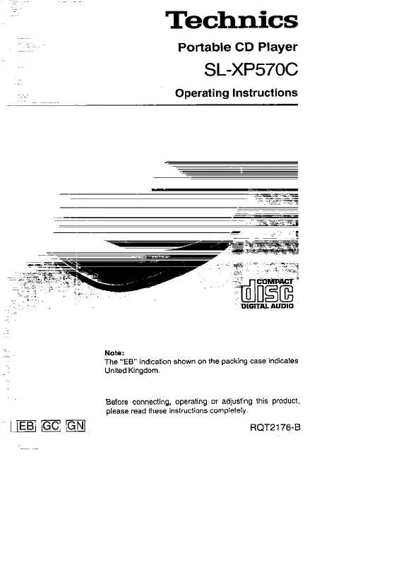 Mode d'emploi PANASONIC SL-XP570C