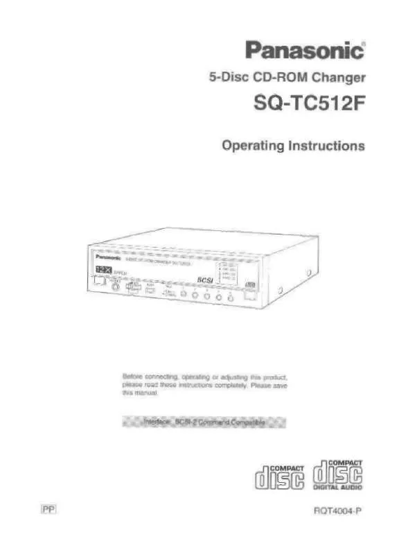 Mode d'emploi PANASONIC SQTC512F