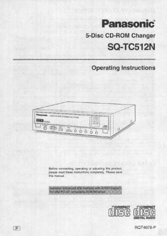 Mode d'emploi PANASONIC SQTC512N