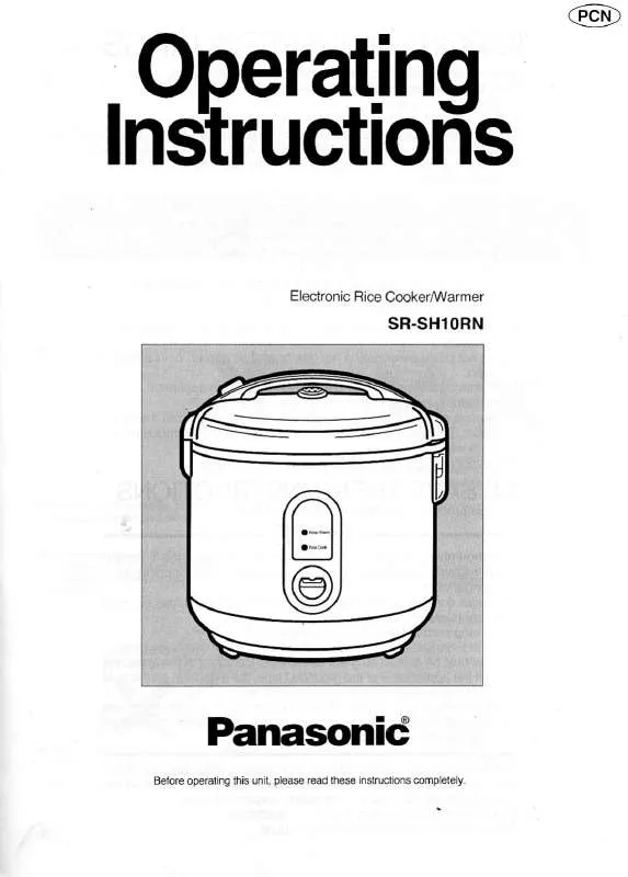 Mode d'emploi PANASONIC SRSH10RNWVA