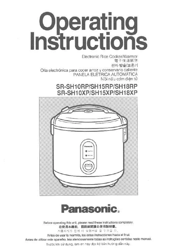 Mode d'emploi PANASONIC SRSH10RP