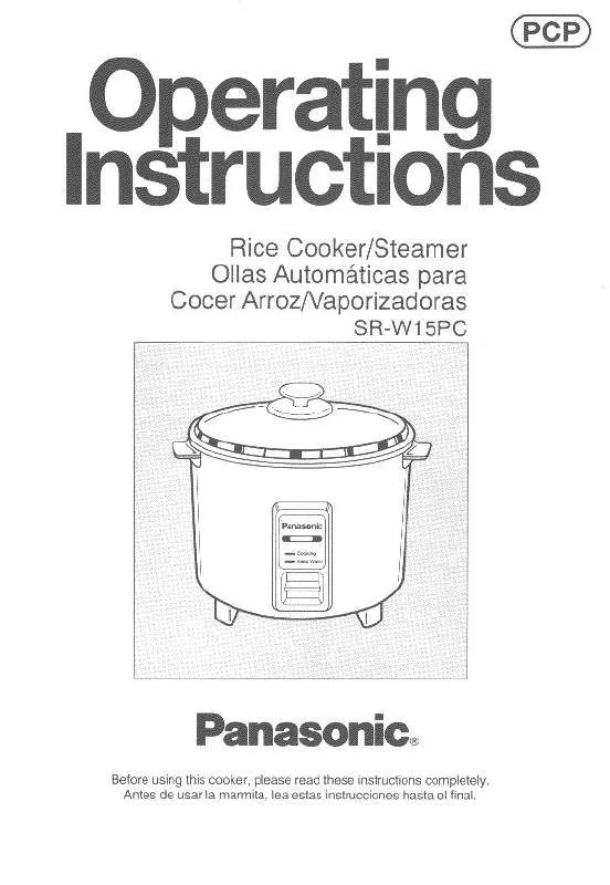 Mode d'emploi PANASONIC SRW15PC