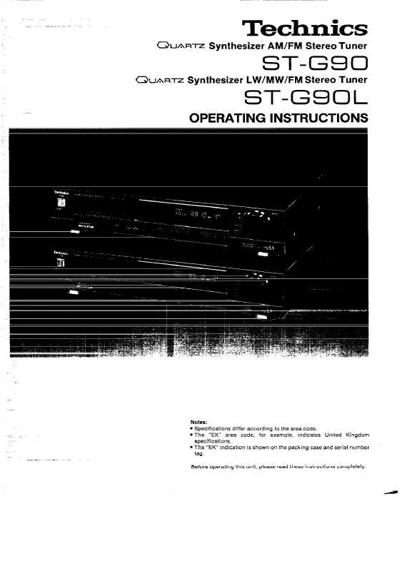 Mode d'emploi PANASONIC STG90L