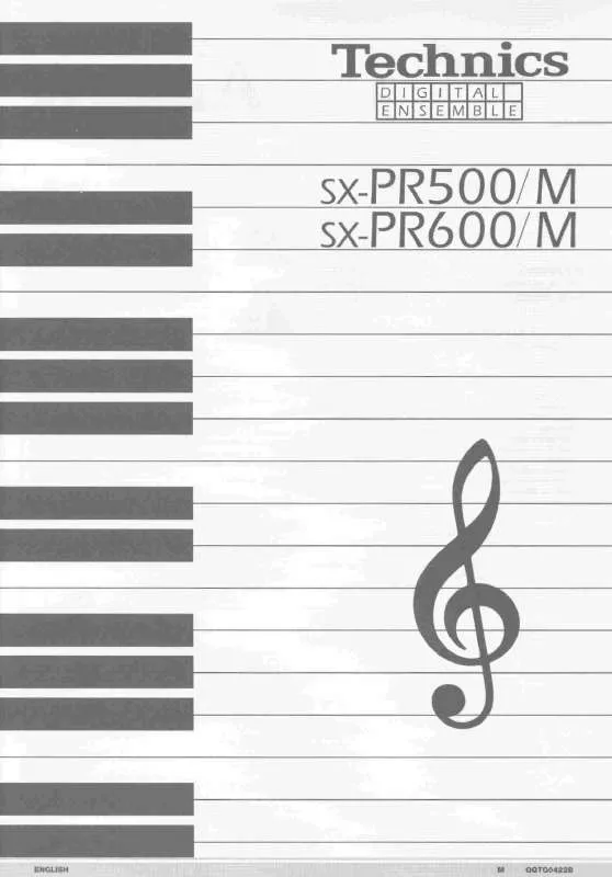 Mode d'emploi PANASONIC SX-PR500