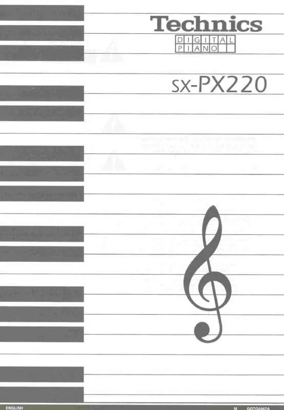 Mode d'emploi PANASONIC SX-PX220