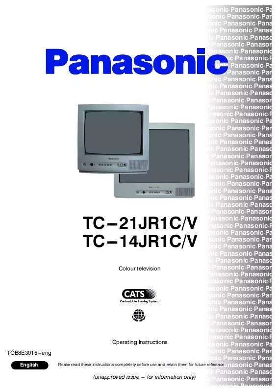 Mode d'emploi PANASONIC TC-14JR1CV