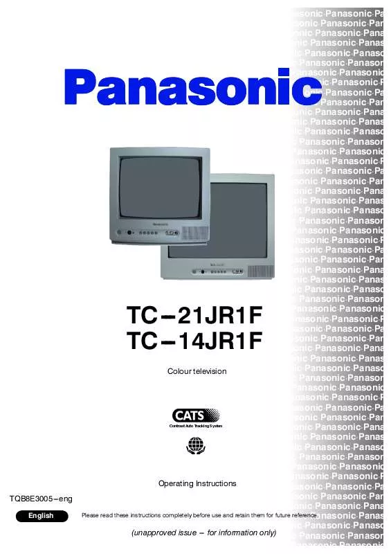 Mode d'emploi PANASONIC TC-14JR1F