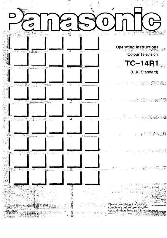 Mode d'emploi PANASONIC TC-14R1