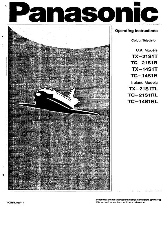 Mode d'emploi PANASONIC TC-14S1RL