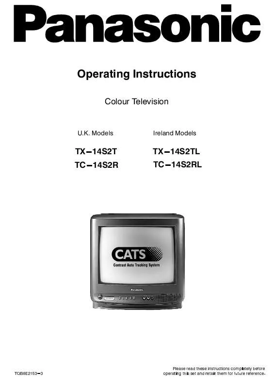 Mode d'emploi PANASONIC TC-14S2R