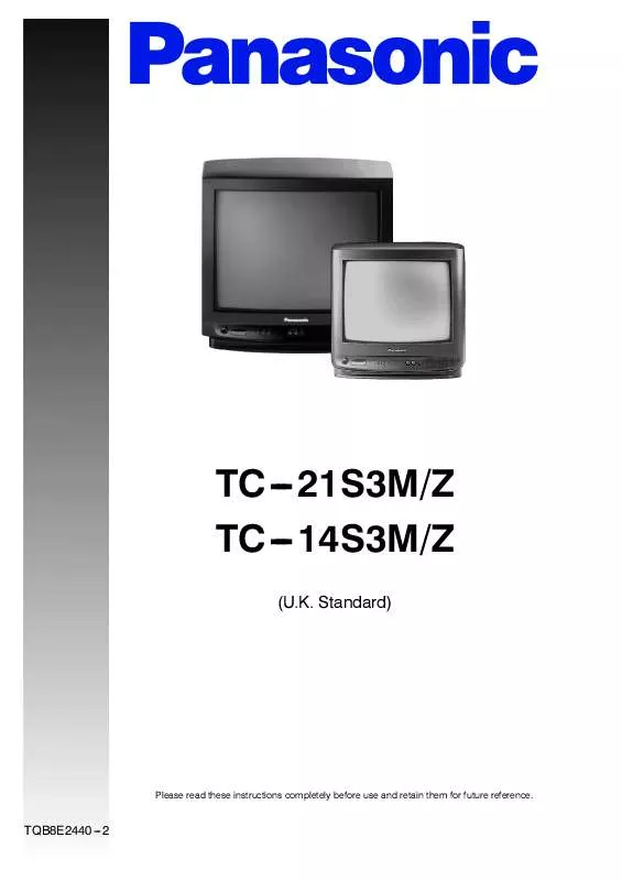 Mode d'emploi PANASONIC TC-14S3MZ