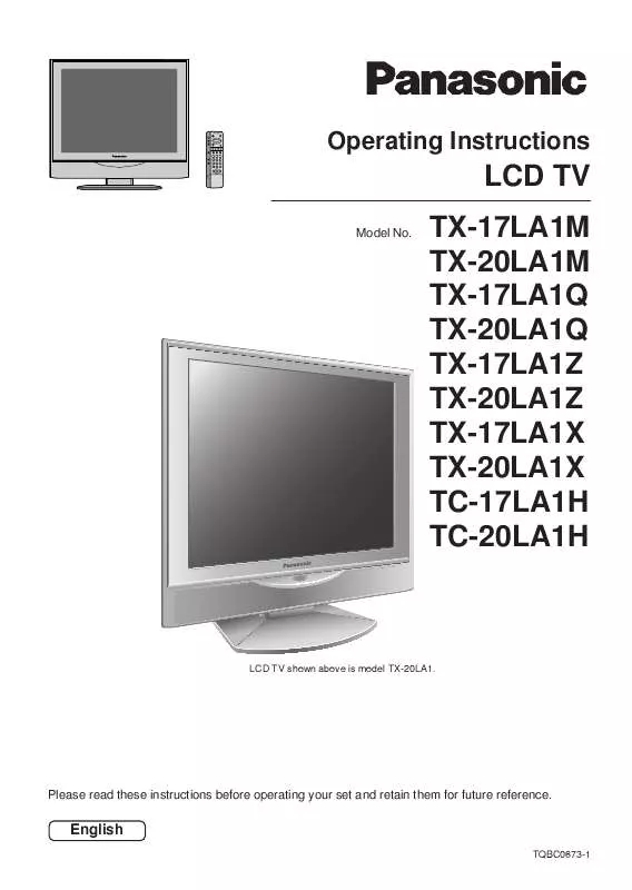 Mode d'emploi PANASONIC TC-17LA1H