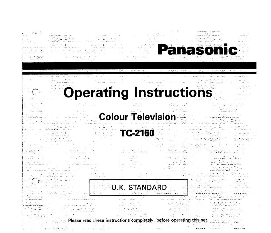 Mode d'emploi PANASONIC TC-2160