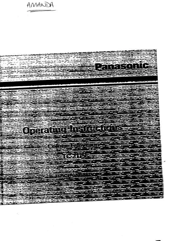 Mode d'emploi PANASONIC TC-2175