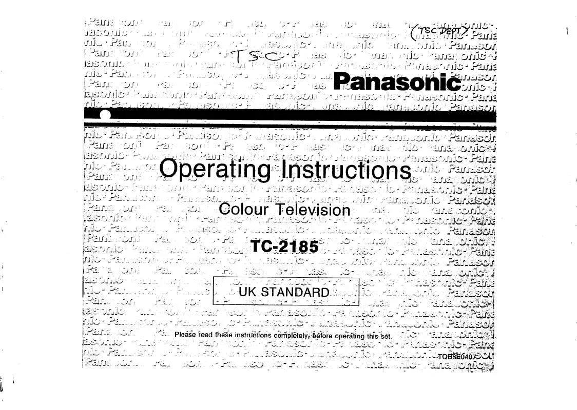 Mode d'emploi PANASONIC TC-2185