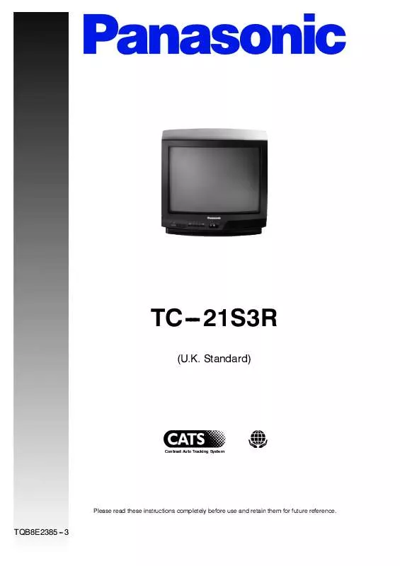 Mode d'emploi PANASONIC TC-21S3R