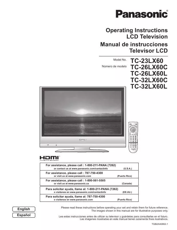 Mode d'emploi PANASONIC TC-23LX60