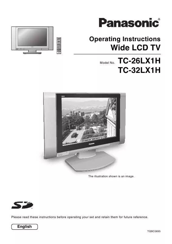 Mode d'emploi PANASONIC TC-32LX1H